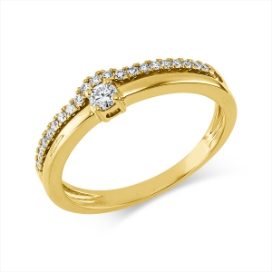 Ring 4er-Krappe 18 kt GG