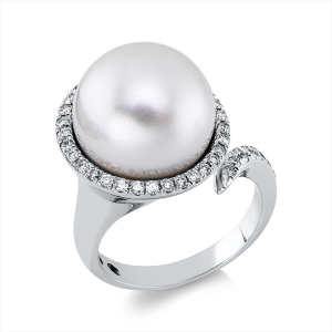 Ring  18kt Weißgold mit 0,36ct Diamanten
