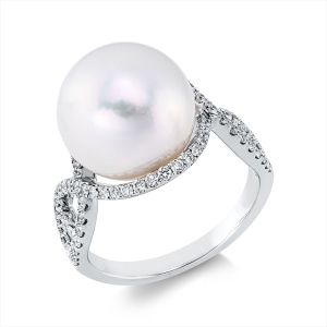 Ring  18kt Weißgold mit 0,50ct Diamanten