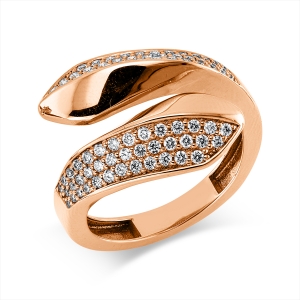 Pavé Ring  18kt Rotgold mit 0,56ct Diamanten