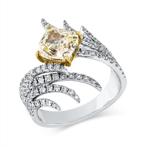 Ring 4er-Krappe 18 kt WG+GG, GIA 6212702854