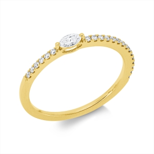 Ring 2er-Krappe 18 kt GG