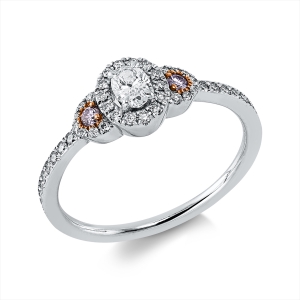 Ring 4er-Krappe 18 kt WG+RG