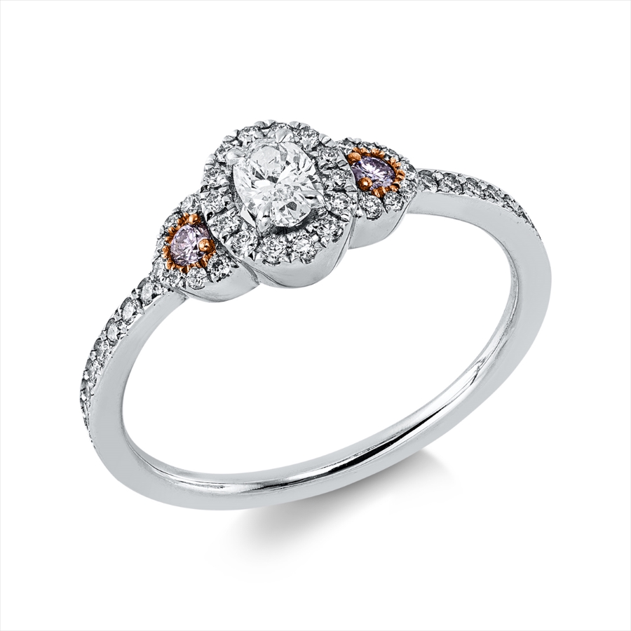 Ring 4er-Krappe 18 kt WG+RG