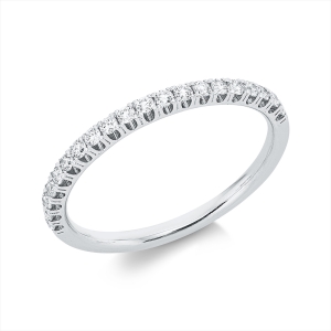 Memoire halb Ring  18kt Weißgold mit 0,28ct Diamanten