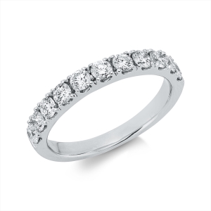 Memoire halb Ring  18kt Weißgold mit 0,81ct Diamanten