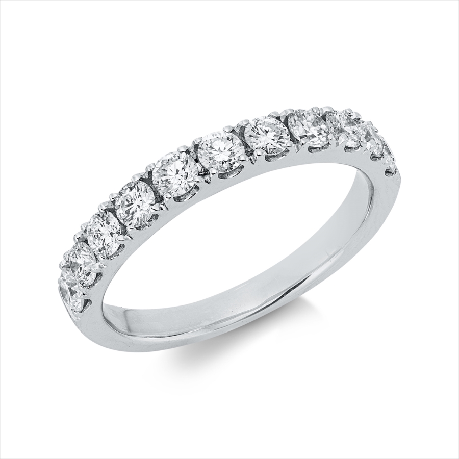 Memoire halb Ring  18kt Weißgold mit 0,81ct Diamanten
