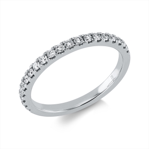 Memoire halb Ring  18kt Weißgold mit 0,32ct Diamanten