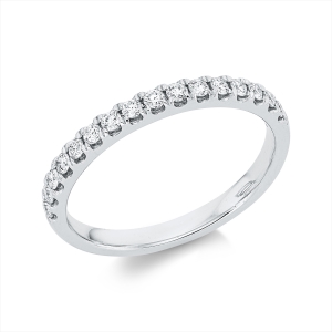 Memoire halb Ring  18kt Weißgold mit 0,29ct Diamanten