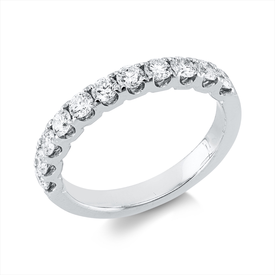 Memoire halb Ring  18kt Weißgold mit 0,70ct Diamanten