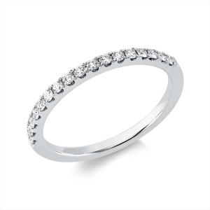 Memoire halb Ring  18kt Weißgold mit 0,25ct Diamanten