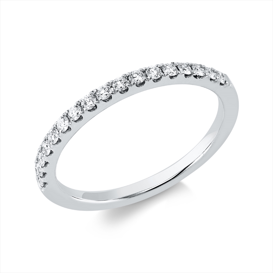 Memoire halb Ring  18kt Weißgold mit 0,25ct Diamanten