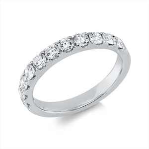 Memoire halb Ring  18kt Weißgold mit 0,69ct Diamanten