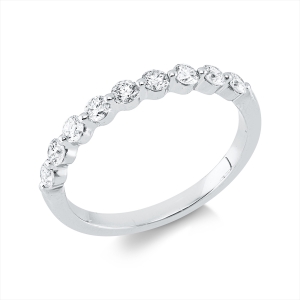 Memoire halb Ring  18kt Weißgold mit 0,50ct Diamanten