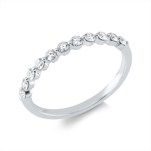 Memoire halb Ring  18kt Weißgold mit 0,31ct Diamanten