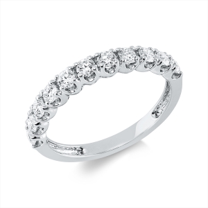 Memoire halb Ring  18kt Weißgold mit 0,57ct Diamanten