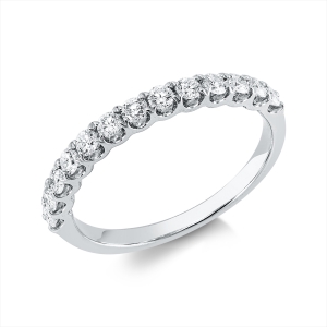 Memoire halb Ring  18kt Weißgold mit 0,50ct Diamanten