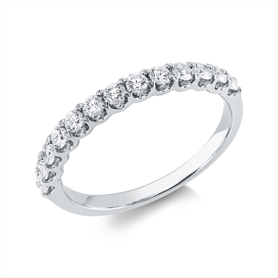 Memoire halb Ring  18kt Weißgold mit 0,50ct Diamanten