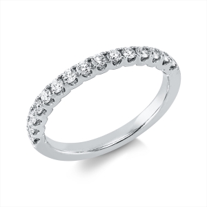 Memoire halb Ring  18kt Weißgold mit 0,32ct Diamanten