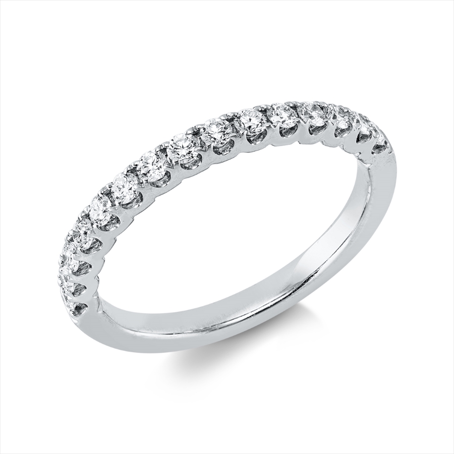 Memoire halb Ring  18kt Weißgold mit 0,32ct Diamanten