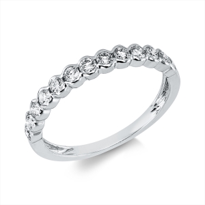 Memoire halb Ring  18kt Weißgold mit 0,36ct Diamanten