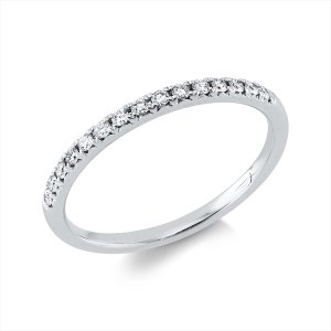 Memoire halb Ring  18kt Weißgold mit 0,15ct Diamanten