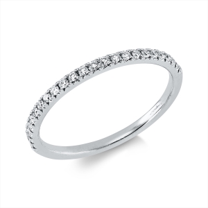 Memoire halb Ring  18kt Weißgold mit 0,15ct Diamanten