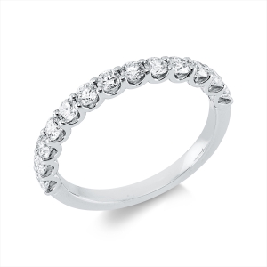 Memoire halb Ring  18kt Weißgold mit 0,75ct Diamanten