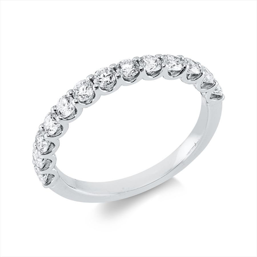Memoire halb Ring  18kt Weißgold mit 0,75ct Diamanten