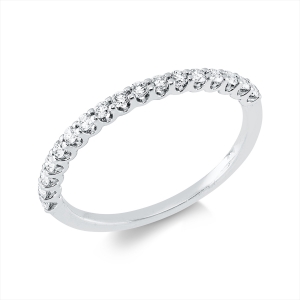 Memoire halb Ring  18kt Weißgold mit 0,25ct Diamanten