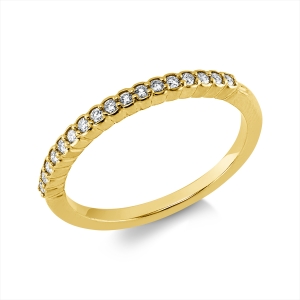 Memoire halb Ring  14kt Gelbgold mit 0,15ct Diamanten