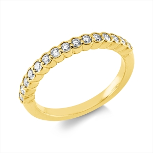 Memoire halb Ring  18kt Gelbgold mit 0,36ct Diamanten