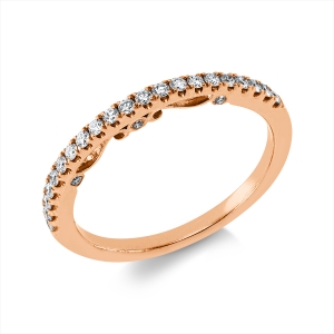 Memoire halb Ring  18kt Rotgold mit 0,23ct Diamanten