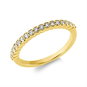Memoire halb Ring  14kt Gelbgold mit 0,25ct Diamanten