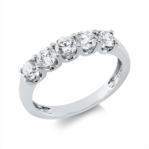 Memoire halb Ring  18kt Weißgold mit 1,00ct Diamanten