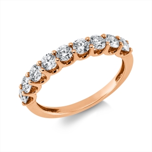 Memoire halb Ring  18kt Rotgold mit 0,92ct Diamanten