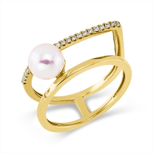 Ring  18kt Gelbgold mit 0,11ct Diamanten