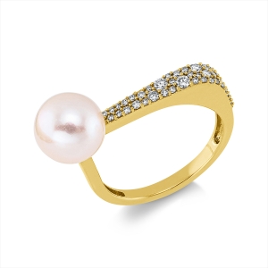 Ring  18kt Gelbgold mit 0,25ct Diamanten