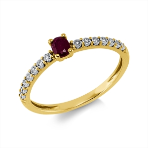 Ring 4er-Krappe 18 kt GG+WG
