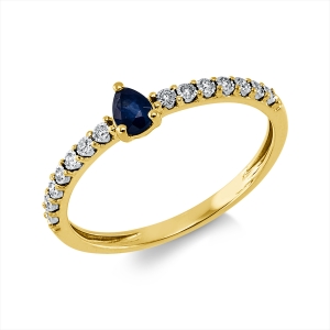 Ring 3er-Krappe 18 kt GG+WG