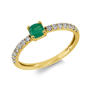 Ring 4er-Krappe 18 kt GG+WG