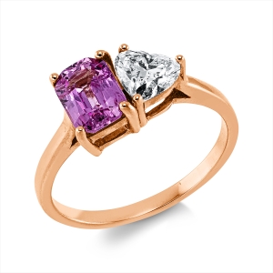 Ring 4er-Krappe 18 kt RG