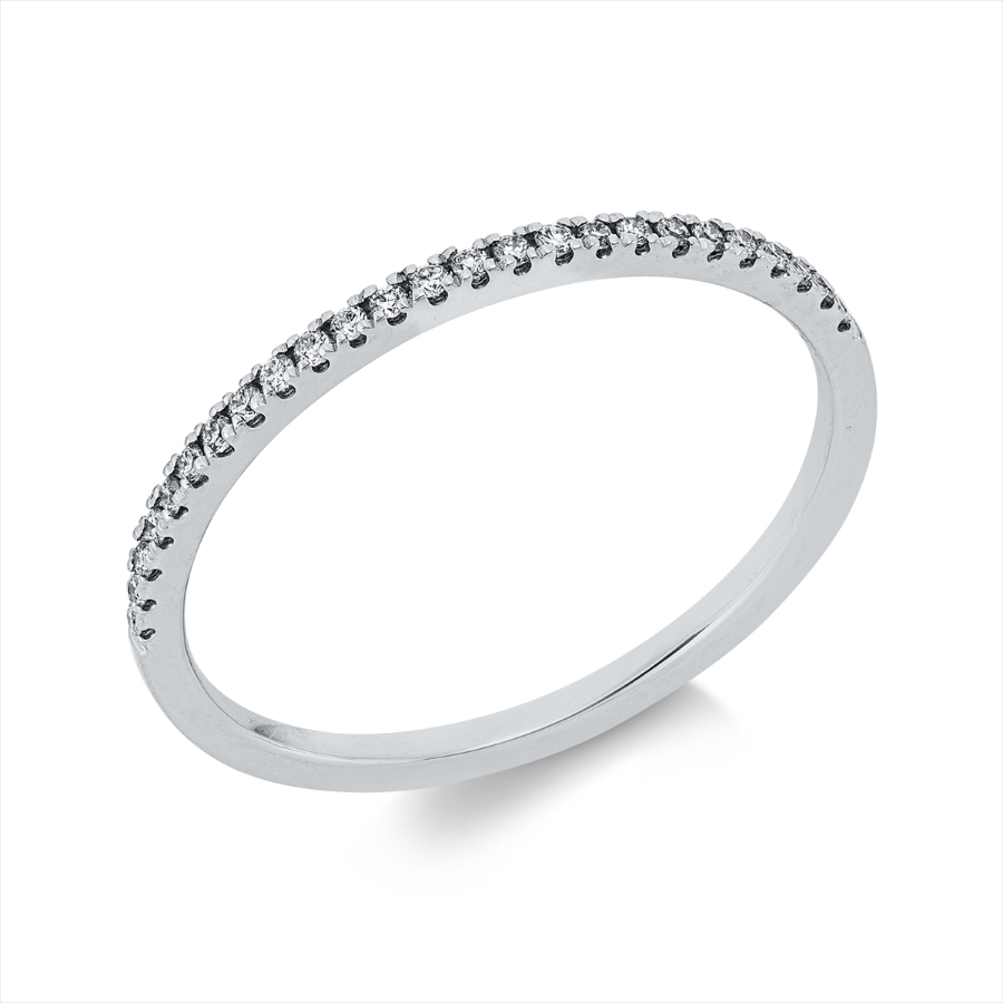Memoire halb Ring  18kt Rotgold mit 0,10ct Diamanten