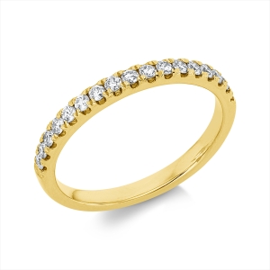 Memoire halb Ring  18kt Gelbgold mit 0,31ct Diamanten