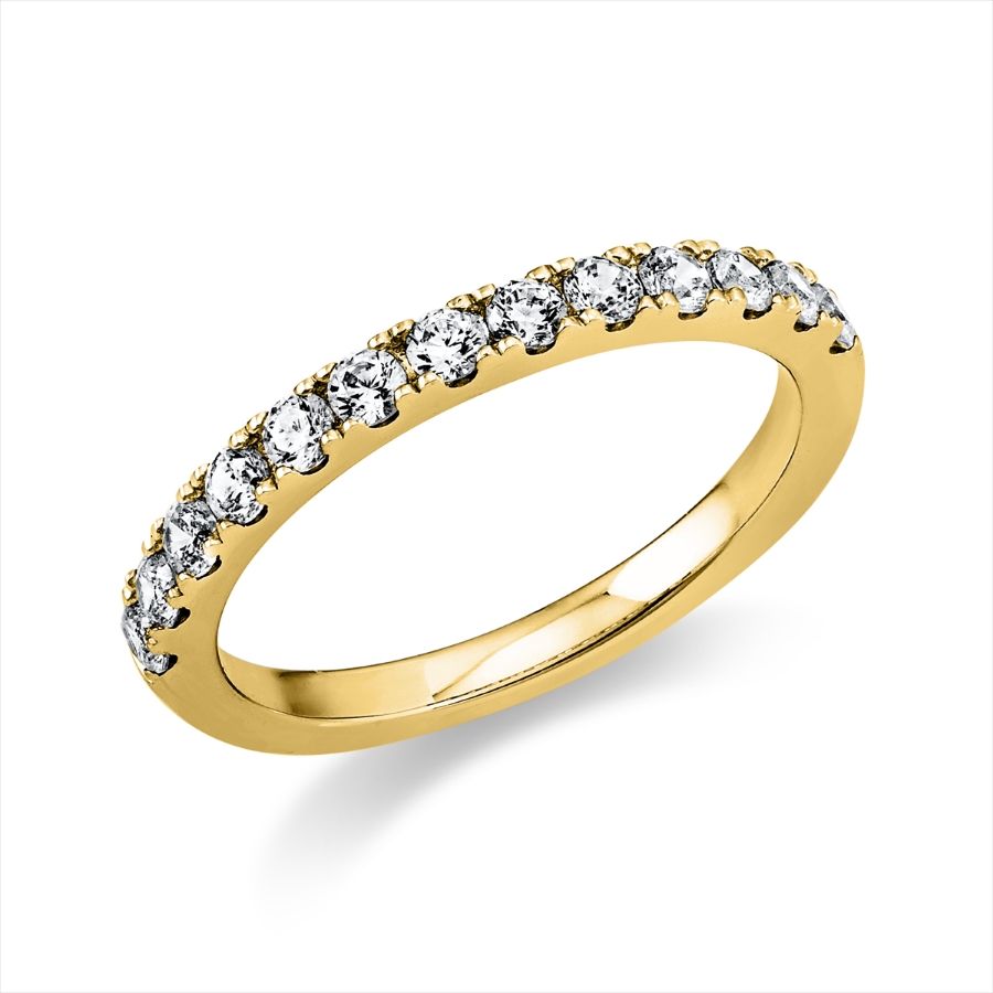 Memoire halb Ring  18kt Gelbgold mit 0,51ct Diamanten