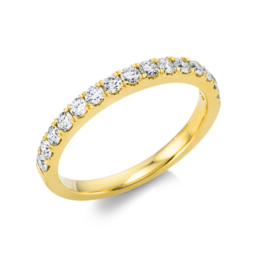 Memoire halb Ring  18kt Gelbgold mit 0,51ct Diamanten