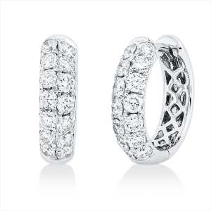 Pavé Creolen  18kt Weißgold mit 0,82ct Diamanten