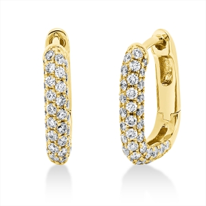 Pavé Creolen  18kt Gelbgold mit 0,71ct Diamanten