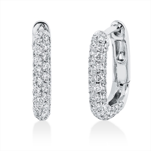 Pavé Creolen  18kt Gelbgold mit 0,71ct Diamanten