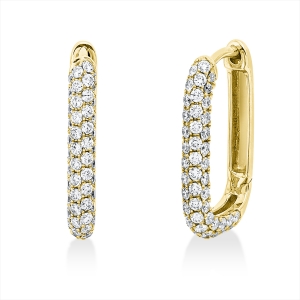 Pavé Creolen  18kt Gelbgold mit 0,88ct Diamanten